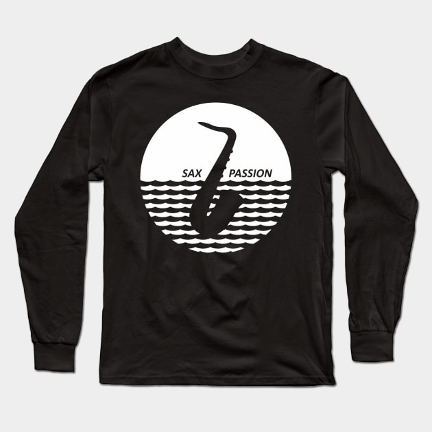 Sax Passion (white) Long Sleeve T-Shirt by aceofspace